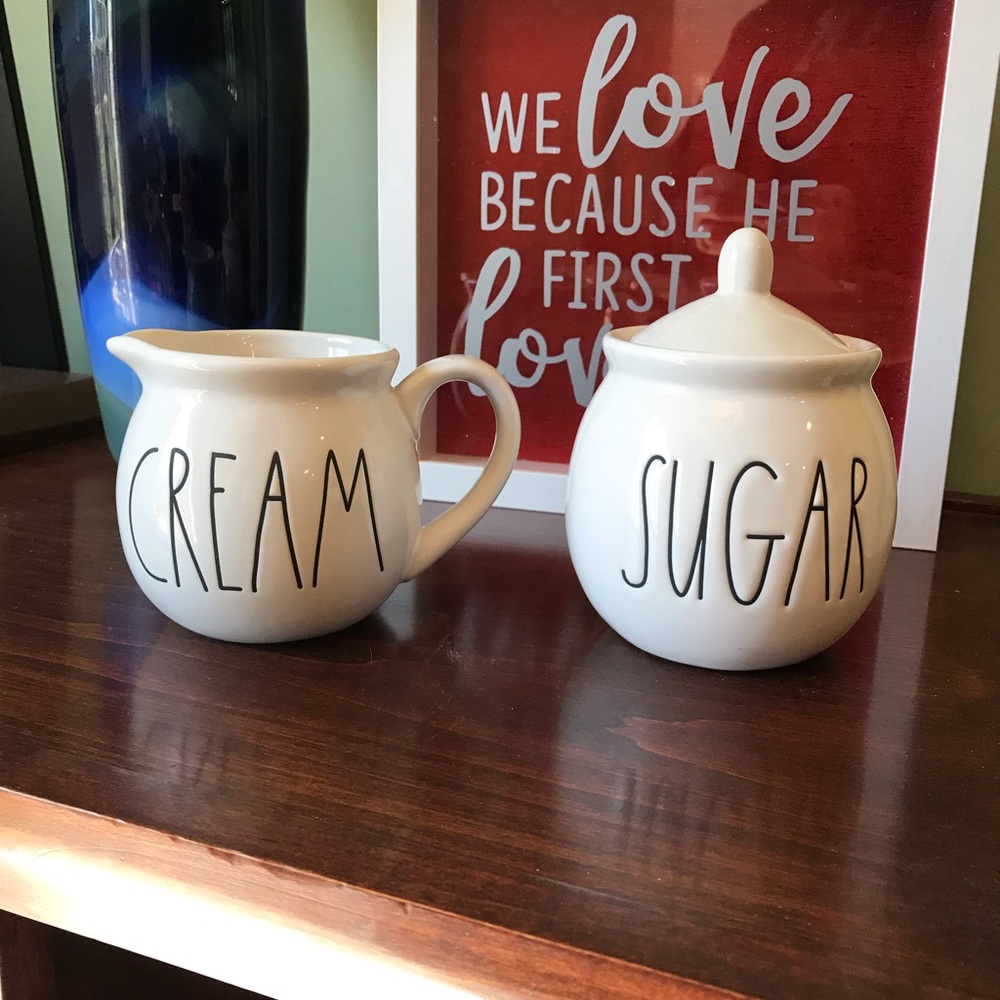 Rae Dunn cream and sugar